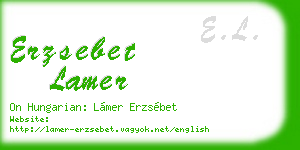 erzsebet lamer business card