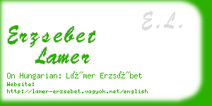 erzsebet lamer business card
